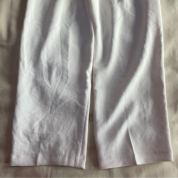Aritzia- The Effortless Pants Cropped Crepette Light Birch Size 2 Wide Leg - Picture 7 of 9